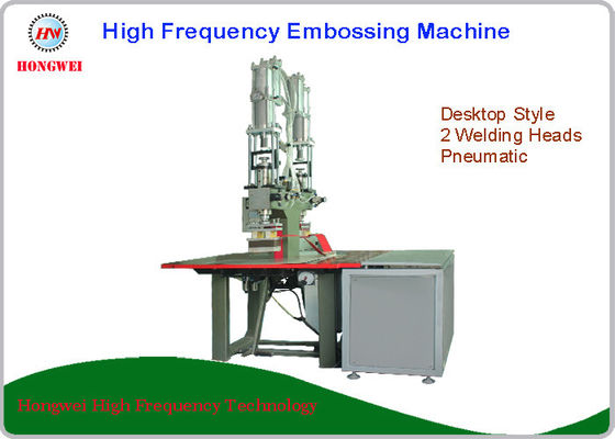 Desk Top Plastic Welding Equipment , Manual Blister Packing Machine With Two Welding Heads